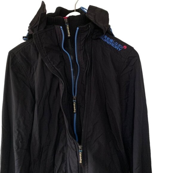 Superdry original windcheater Japan women’s black ski jacket size S - Picture 3 of 16